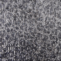 Tissu en maille textile noir multicolore brodé de paillettes pour vêtements, vente en gros d'usine
