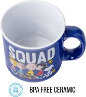 Silver Buffalo Peanuts Squad avec Sally Linus Charlie Brown Lucy Snoopy et Woodstock Tasse campeur en céramique 20 onces