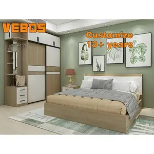 factory direct design customized home furniture bedroom set neon green color and bedroom set furniture bed wardrobe and dresser