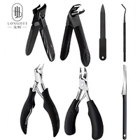 Longhui – Nouvelle Trousse Spécialisée de 7 Pièces en Acier Inoxydable pour Ongles, Coupe-ongles pour Ongles Incarnés, Pince à Bec d'Aigle Originale, Embouts Angulaires