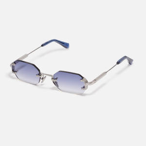 LBashades 3510 무테 선글라스 남성 여성 브랜드 디자이너 패션 프레임리스 사용자 정의 로고 사각 그라데이션 나일론 렌즈 음영 - Product Image 1