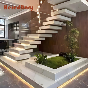 <span class=keywords><strong>Scala</strong></span> <span class=keywords><strong>a</strong></span> <span class=keywords><strong>Sbalzo</strong></span> Moderna in Acciaio con Gradini in Marmo, <span class=keywords><strong>Kit</strong></span> per <span class=keywords><strong>Scala</strong></span> Fluttuante con Ringhiera in Vetro - Product Image 3