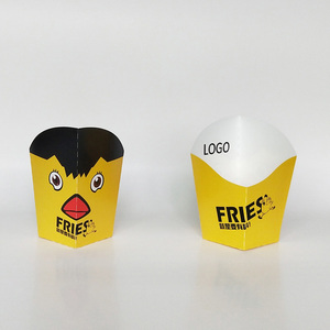 Boîte à frites personnalisée pour <span class=keywords><strong>livraison</strong></span> de repas chauds, biodégradable, résistante à l'huile, réutilisable, pliable, avec impression et logo - Product Image 1