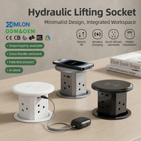 Südafrikanische Standard-Wireless-Ladebuchse mit USB, hydraulischer Dämpfung, Hubfunktion, IP44, 16A, Tisch-Pop-up-Steckdose – Hersteller