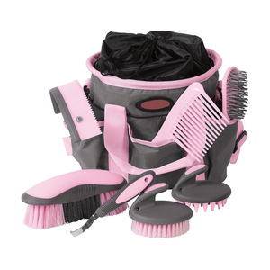 El nuevo juego de herramientas de aseo para caballos al por mayor 2025 incluye cepillos y bolsa de transporte para el cuidado de los caballos - Product Image 1