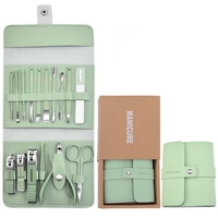 Ensemble de manucure et pédicure en acier inoxydable, best-seller, 16 pièces
