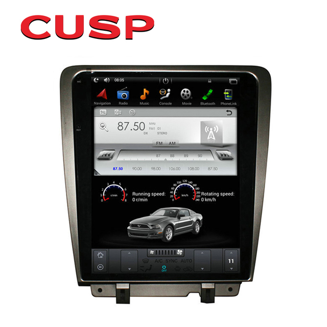 New Style 12.1 Inch OLED Vertical Screen Android Auto CarPlay Stereo Car Radio GPS Navigation Multimedia Ford Mustang 2010-2014