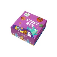 Boîte cadeau personnalisée Ciel et Terre avec couvercle, doublure en éponge, matériaux recyclés, emballage pour jeu de dés éducatif pour enfants
