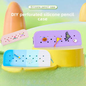 Estuche de Silicona Creativo y Lindo de Gran Capacidad, Impermeable, con Cierre, para Almacenamiento de Material Escolar, Personalizable, Venta al Por Mayor - Product Image 1