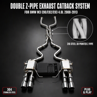 Knalpot OEM Double Z-Pipe Midpipe Catback untuk BMW M3 E90/E92/E93 4.0L 2008-2013 Boska Pipa Knalpot Stainless Steel Muffler