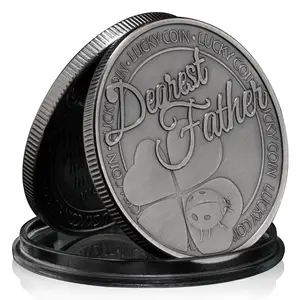 Dearest ayah Beruntung koin kreatif hadiah koleksi berlapis koin Souvenir terbaik ayah di dunia hadiah koin peringatan