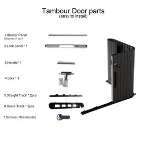 ישר רולר אנכי תריס תבור מפעל ארון דלת 5 צבעים וגודל מותאם אישית על ידי - Product Image 4