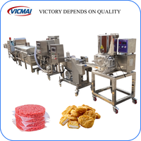 Industriële automatische food grade SUS304 continue vormgevingslijn voor tempura-beslag, paneermeel en nuggets.