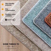 Tapis épais à poils longs, tufté, couleur unie, luxe léger, haut de gamme, en cachemire, enduit de PVC, pour chambre à coucher, salon, chambre d'hôtel, chevet