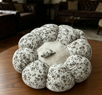 Coussin rond en coton nordique avec rembourrage en polyester, non toxique et lavable, pour les fesses