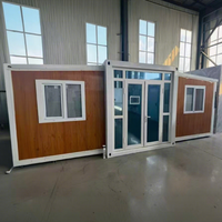 Maison conteneur extensible en acier galvanisé, facile à assembler, préfabriquée, mobile, pour base de camping et vie familiale