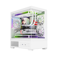 Boîtier PC Gaming M-ATX Prix Usine Verre Trempé Vue Panoramique 2026 Nouveauté Boîtier Aquarium 270 °   Vue complète sans pilier
