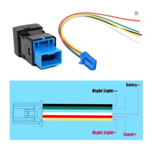 12 V DC LED ánh sáng Dash push button chuyển Rocker Thiết bị chuyển mạch được thiết kế cho Prado 150 RAV4 Altis 2018 xe ô tô - Product Image 5
