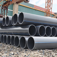 Tuyau en plastique PEHD haute pression 315 mm, anti-corrosion, sans fuite, certifié ISO pour drainage par siphon