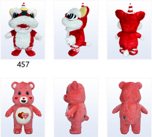 Trang phục gấu hồng bơm hơi cho người lớn, dùng biểu diễn, kích thước 2.2/2.6m, gấu khổng lồ hình trái tim, trang phục mascot bơm hơi, trang phục dự tiệc - Product Image 4