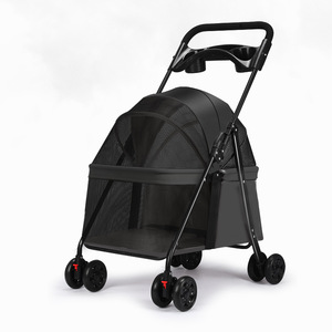 Tốt nhất-Bán-Vật Nuôi-Sản phẩm chó pram vật nuôi xe đẩy màu xám đen màu hồng màu xanh pram có thể gập lại vật nuôi xe đẩy - Product Image 2