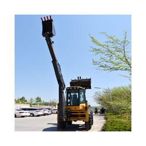 Industrial Grade 4WD Backhoe Loader with High Torque Reinforced <b>Frame</b> <b>Large</b> Working Range for Heavy Work - Product Image 3