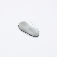 Outil de massage facial mini en acier inoxydable 304 en forme d'oreille ovale pour lisser les ridules et apaiser la peau