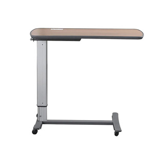 Mesa de noche ajustable de madera, mesa de comedor móvil de ABS engrosado, mesa de comedor para pacientes de hospital, mesa de comedor para cama de hospital. - Product Image 4