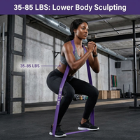 Ensemble de bandes d'exercice épaisses en latex naturel pour assistance aux tractions, boucles robustes de 5 à 125 LBS pour la musculation et le renforcement progressif en salle de sport