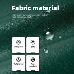 Veste universitaire unisexe en coton avec logo personnalisé sur le devant, tissu tricoté de qualité supérieure, col en V, logo brodé - Product Image 5