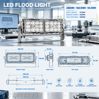 Lampu Sorot LED 60W IP66 Tahan Air untuk Luar Ruangan, Lampu Sorot Komersial untuk Penerangan Billboard, Fasad Gedung, dan Proyek Lanskap