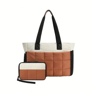 Expandable Tote <b>Bag</b> for Women, Puffer <b>Work</b> Tote Handbag, Quilted Carry on <b>Bag</b> for Travel Gym - Product Image 1