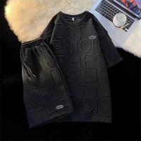 Ensembles 2 Pièces Homme Décontractés Streetwear Oversize T-shirt Manches Courtes et Short Sport Gym Survêtement Vente en Gros