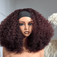 Perruque bandeau sans colle en cheveux humains bouclés SDD, prête à porter, sans lacet, pour femmes noires – Vente en gros