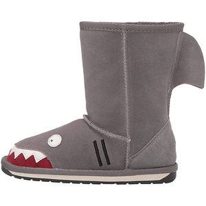 <span class=keywords><strong>Bottes</strong></span> hautes d'hiver pour garçons, motif de broderie requin, <span class=keywords><strong>bottes</strong></span> de neige de qualité supérieure, couleur chaude, dessin animé, femmes, enfants, fourrure, Micro tissu, 10 paires - Product Image 4