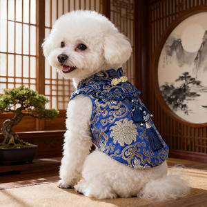 Novo Estilo Chinês Cheongsam para Cães Grandes, Roupa de Inverno Quente em Poliéster para Animais de Estimação - Product Image 4