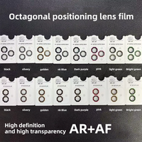 Film protecteur d'objectif de caméra de téléphone en verre trempé brillant AR+AF Eagle Eye Octagon Shiny Diamond pour iPhone 13 14 15 16 17 18 Pro Max Plus