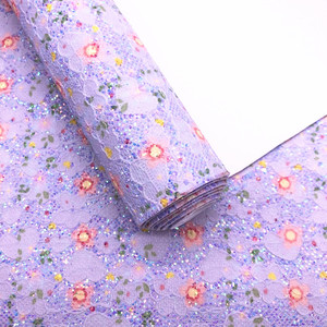 <span class=keywords><strong>Cuerina</strong></span> bordado Floral encaje malla grueso brillo cuero versátil para lazos sofá prendas textiles para el hogar vestidos tejidos - Product Image 4