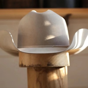 Sombrero Fedora Vaquero Clásico de Fieltro de Lana Pura Australiana Vintage con Logotipo Personalizado y Cinturón Personalizado - Product Image 1