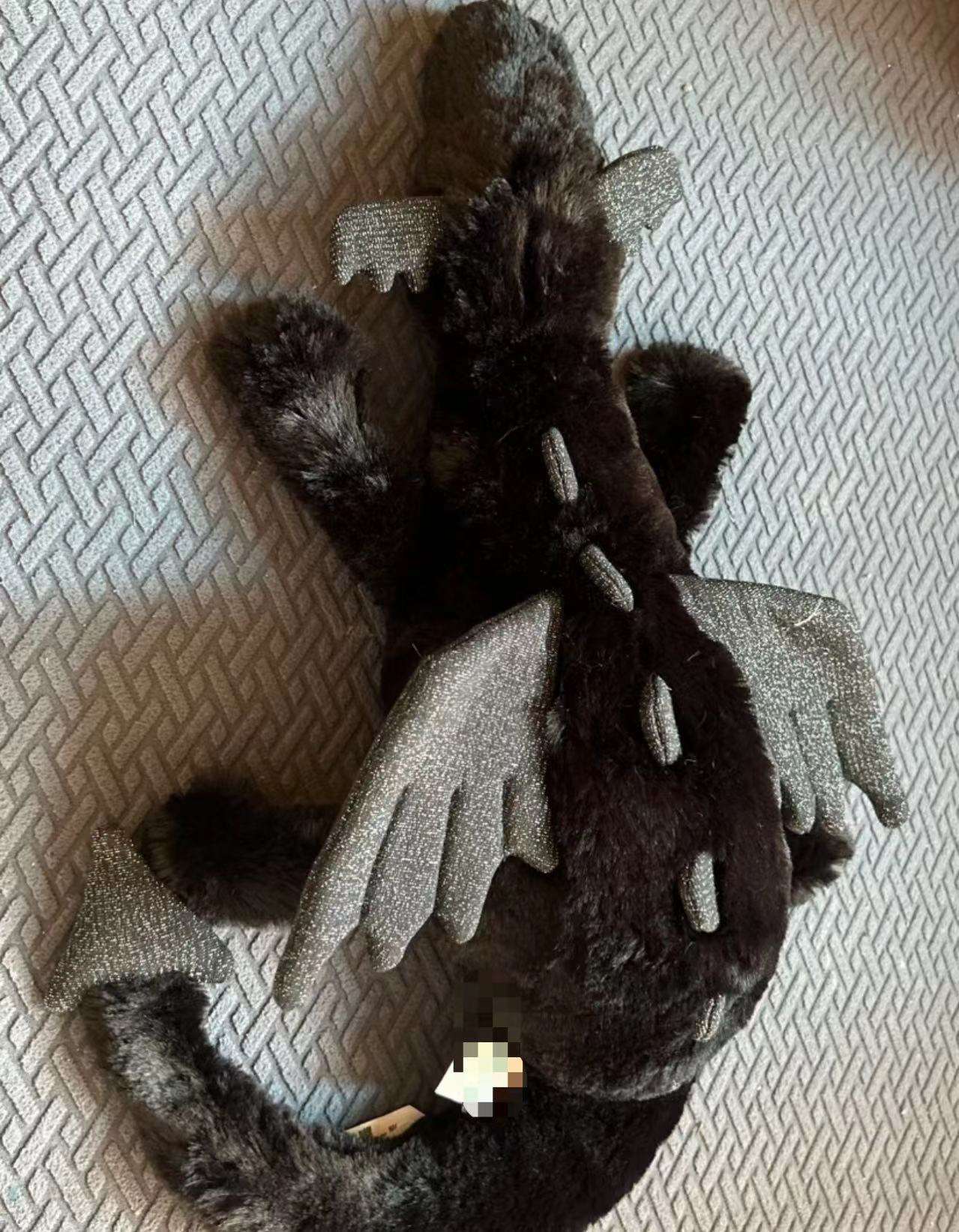 Medium black dragon 50cm