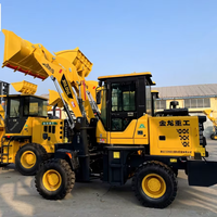 Mini Loader Backhoe Efisiensi Tinggi Wheel Loader dengan Bucket 0.6 m Tenaga 56KW Kemampuan Manuver yang Baik