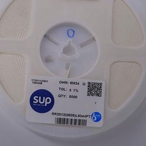 Manufacturer Direct RR2012 0805L6344FT 0805 2012 Resistors Chip Resistors SMD Resistors 6.34Mohm 1% 1/8W Thick Film Resistor - Product Image 1