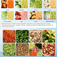 Hachoir à viande sous vide commercial de grande capacité, machine à découper la viande avec bol en SUS304 pour l'émulsification industrielle de la viande et la transformation alimentaire