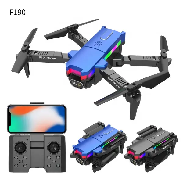 Colorful Light Mini Drones With 4K Camera Free Shipping Hovering Fixed Altitude Long Range RC Drones UAV Kit