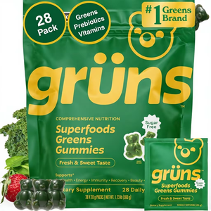 Bonbons Gélifiés Super Greens Sans Sucre pour Adultes Gruns – Vitamines, Spiruline, Chlorelle, Fibres, Prébiotiques pour la Digestion - Product Image 2