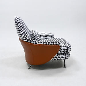 Fauteuil de détente avec repose-pieds, fauteuil lounge, fauteuil de loisirs, mobilier moderne simple et luxueux pour villa, hôtel, usage domestique - Product Image 2