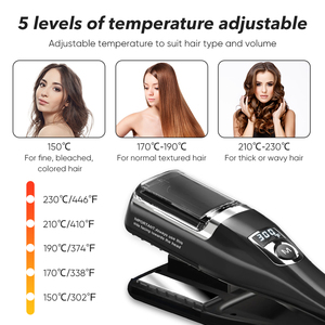 <span class=keywords><strong>Brosse</strong></span> lissante électrique et fer à friser pour femme – Outil de coiffure multifonctionnel très populaire - Product Image 3