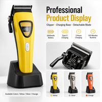 Professional DLC T-Blade Hair <strong>Trimmer</strong> for Men Cordless <strong>Zero</strong> <strong>Gap</strong> Barber Edger 9800RPM With Charging Stand Runtime Brushless Motor