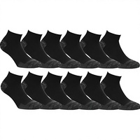 Chaussettes de travail en tricot rayées, longueur cheville, avec renforts sur les orteils et le talon, soutien de la voûte plantaire, en coton