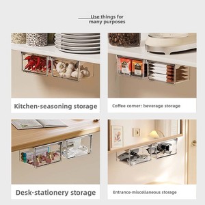 Under-Mirror Cabinet Modern Minimalist Drawer-Type Organizer PET Transparent Bathroom Cosmetics Makeup Remover Lipstick Cotton - Product Image 3